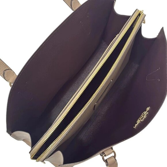 Auth COACH - C4077 Beige Leather Shoulder Bag - Picture 8 of 8